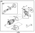 Electric Starter Diagram and Parts List for  Briggs and Stratton Engine